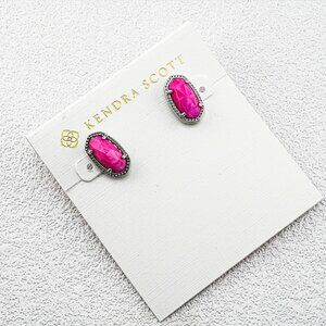 Kendra Scott Fuchsia Shell Stud Earrings
